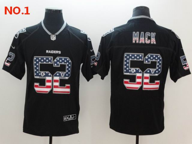 Men's Las Vegas Raiders 52 Khalil Mack Jersey NO.1;